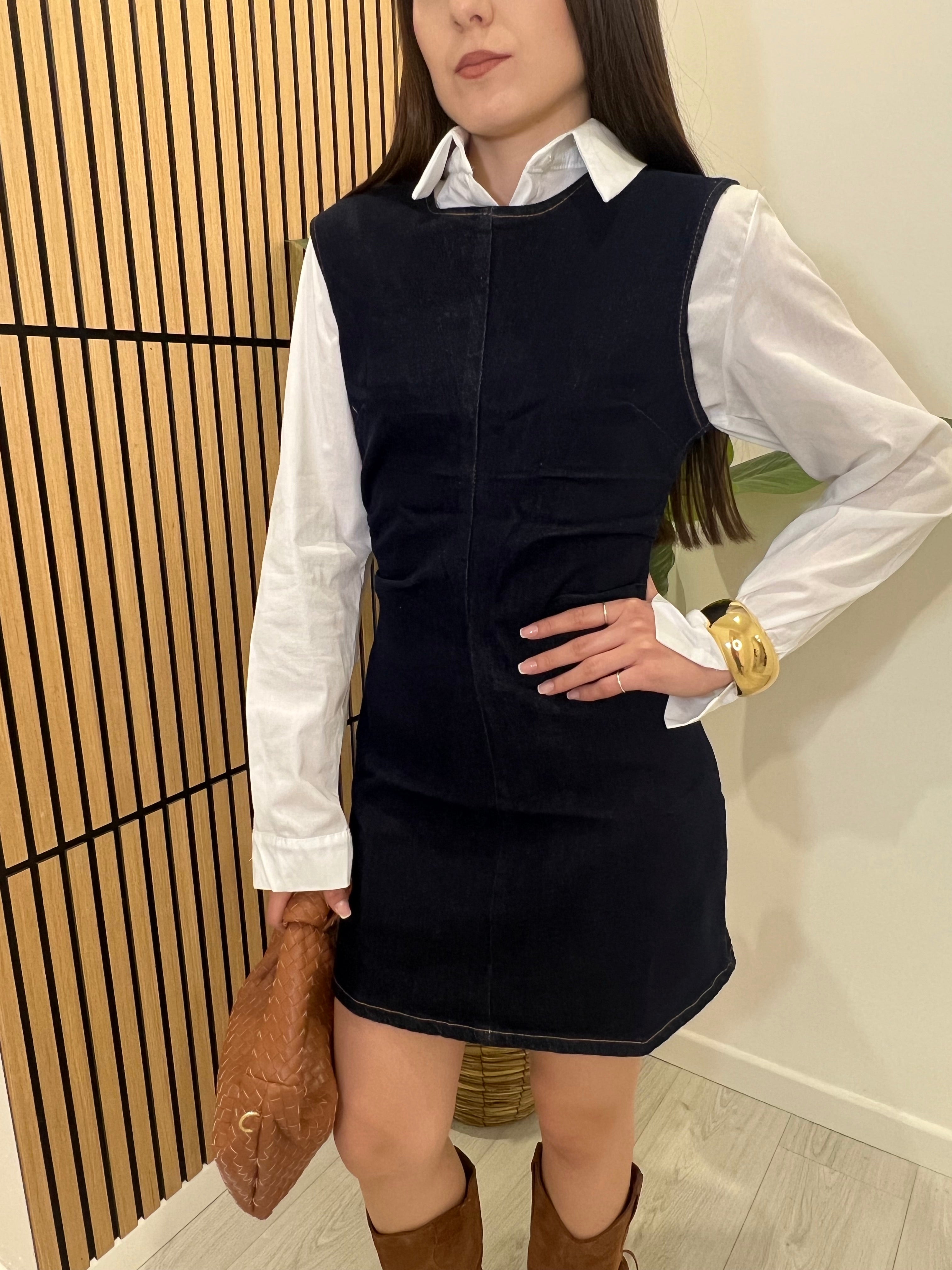 MINI DRESS IN DENIM