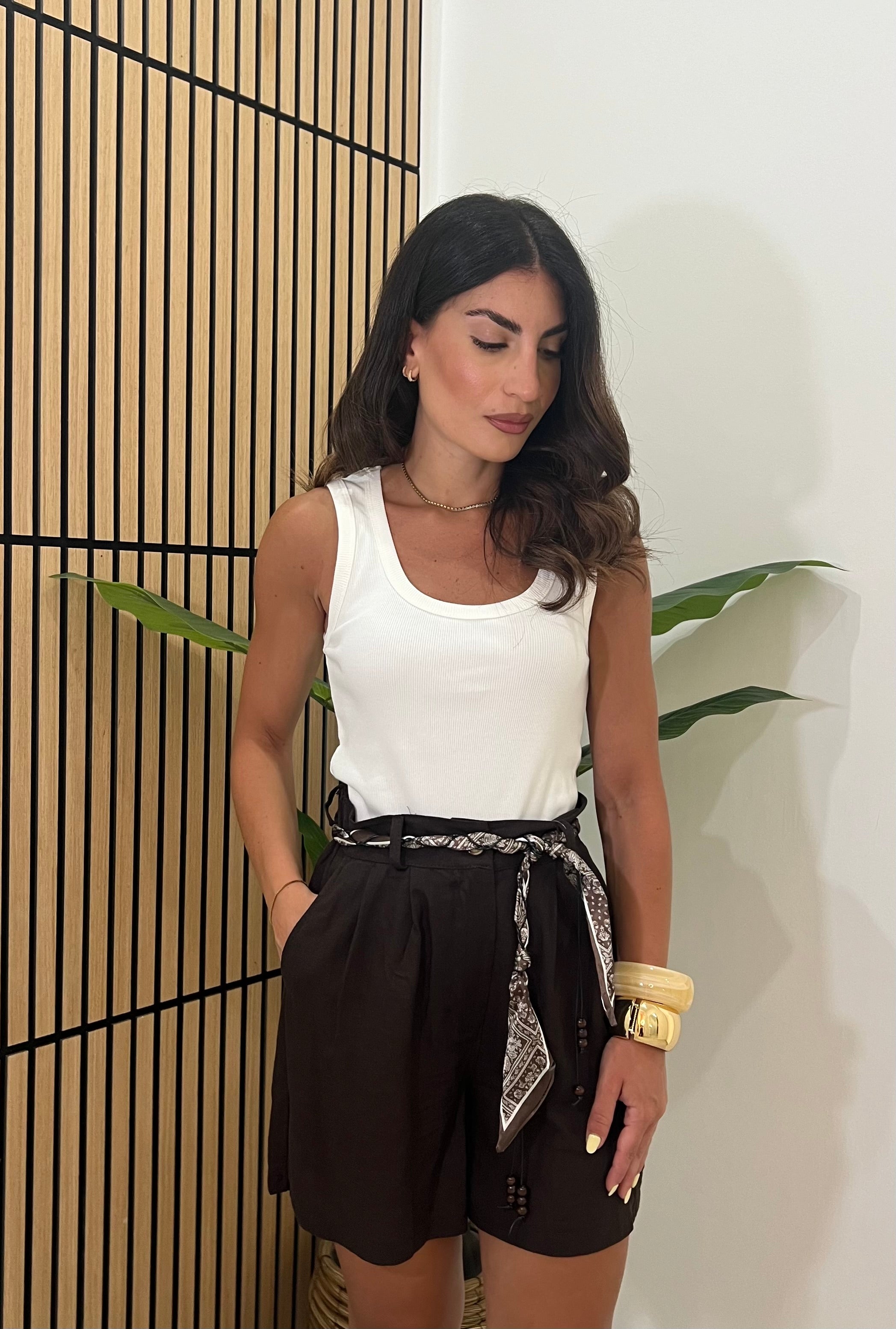 SHORTS MISTO LINO