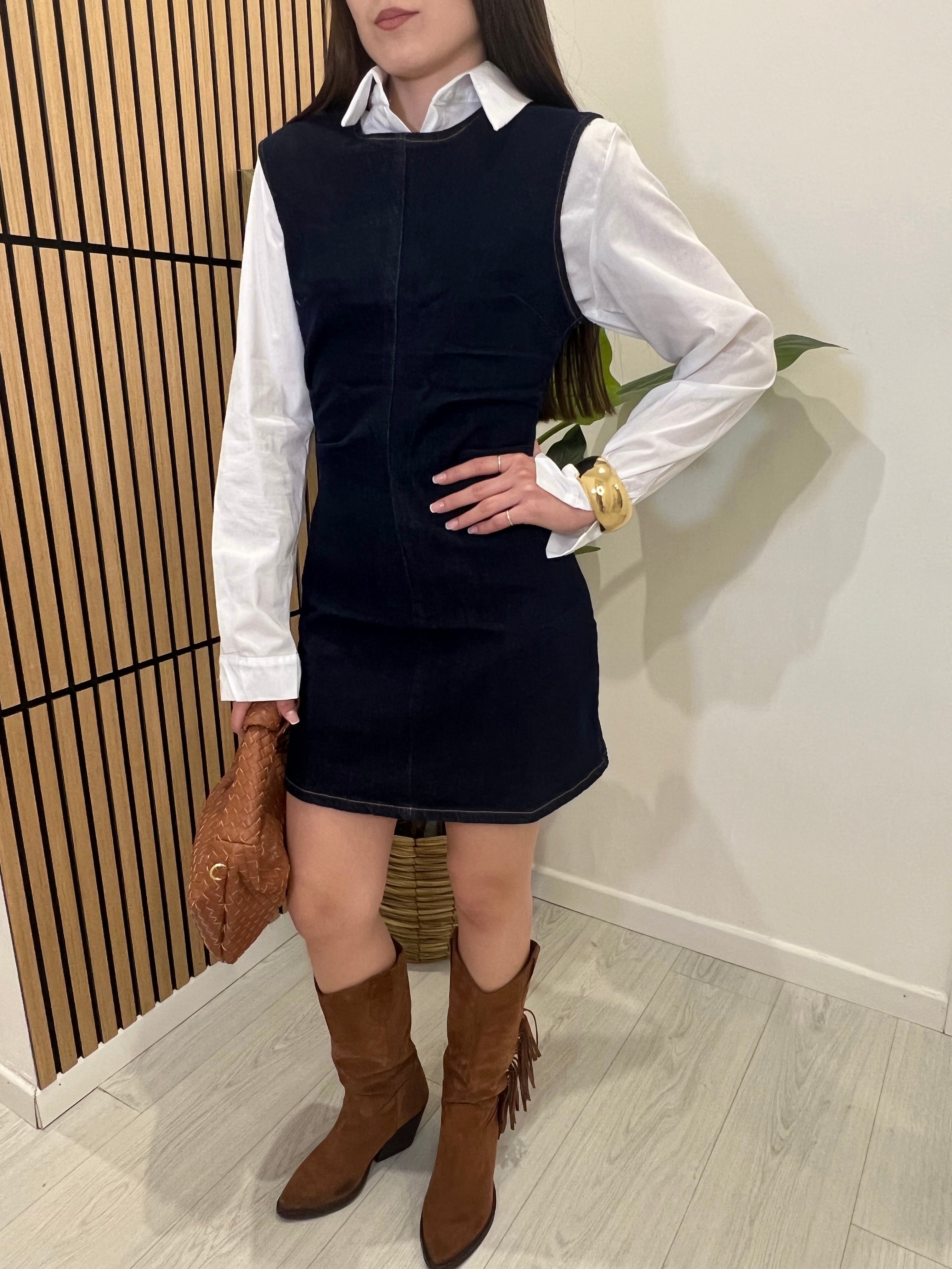 MINI DRESS IN DENIM