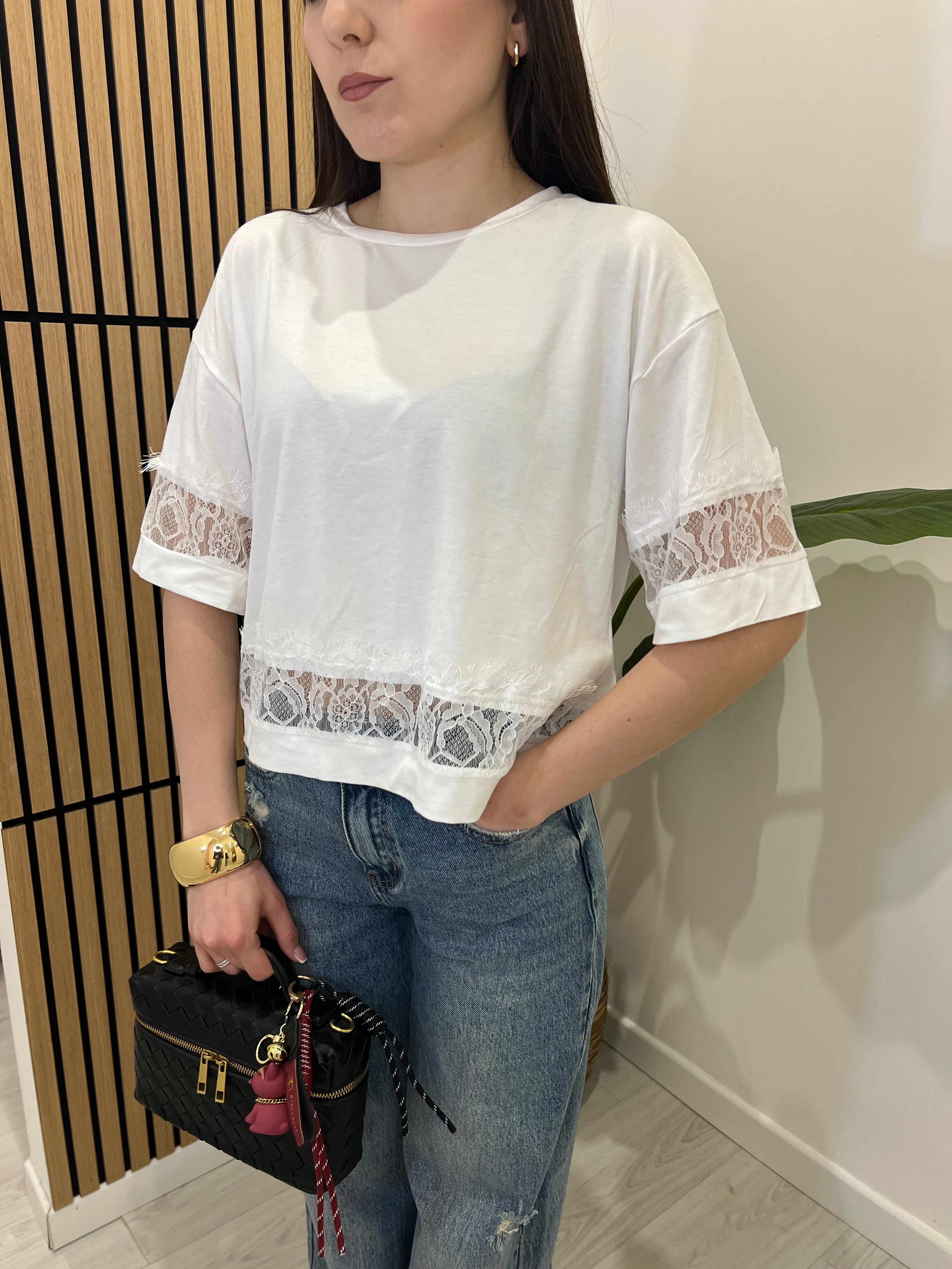 MAGLIA CROP PIZZO