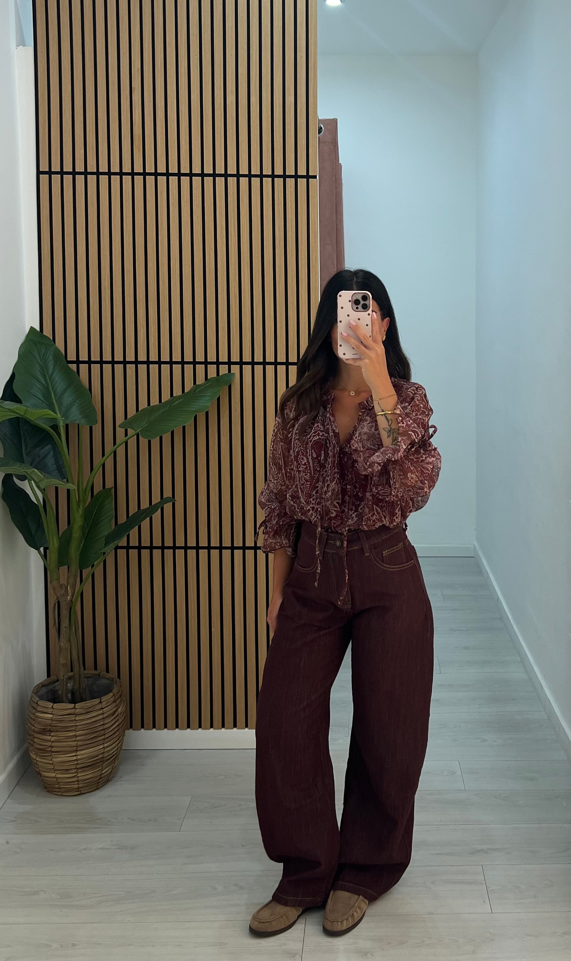 JEANS BURGUNDY