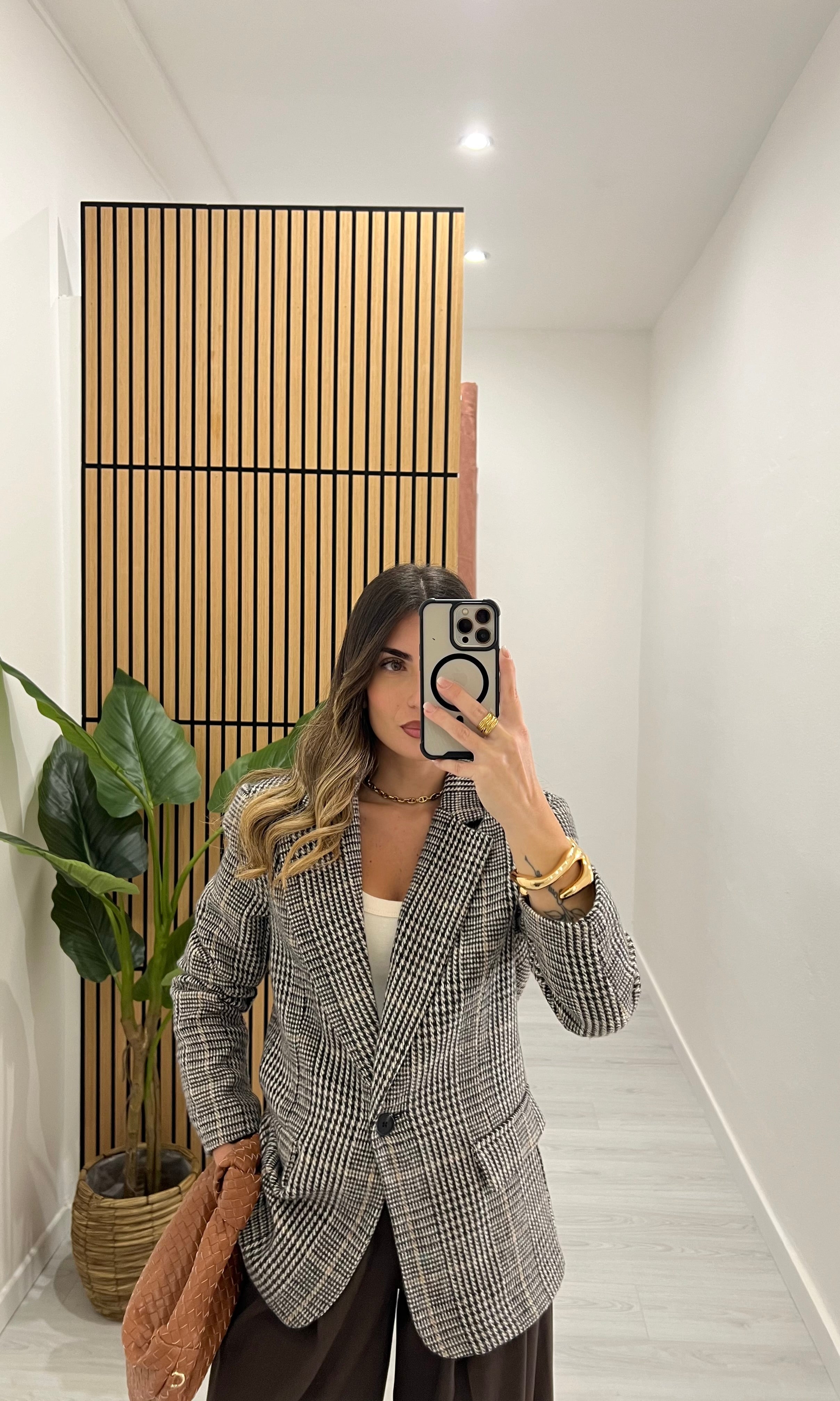 BLAZER IN LANA MARRONE