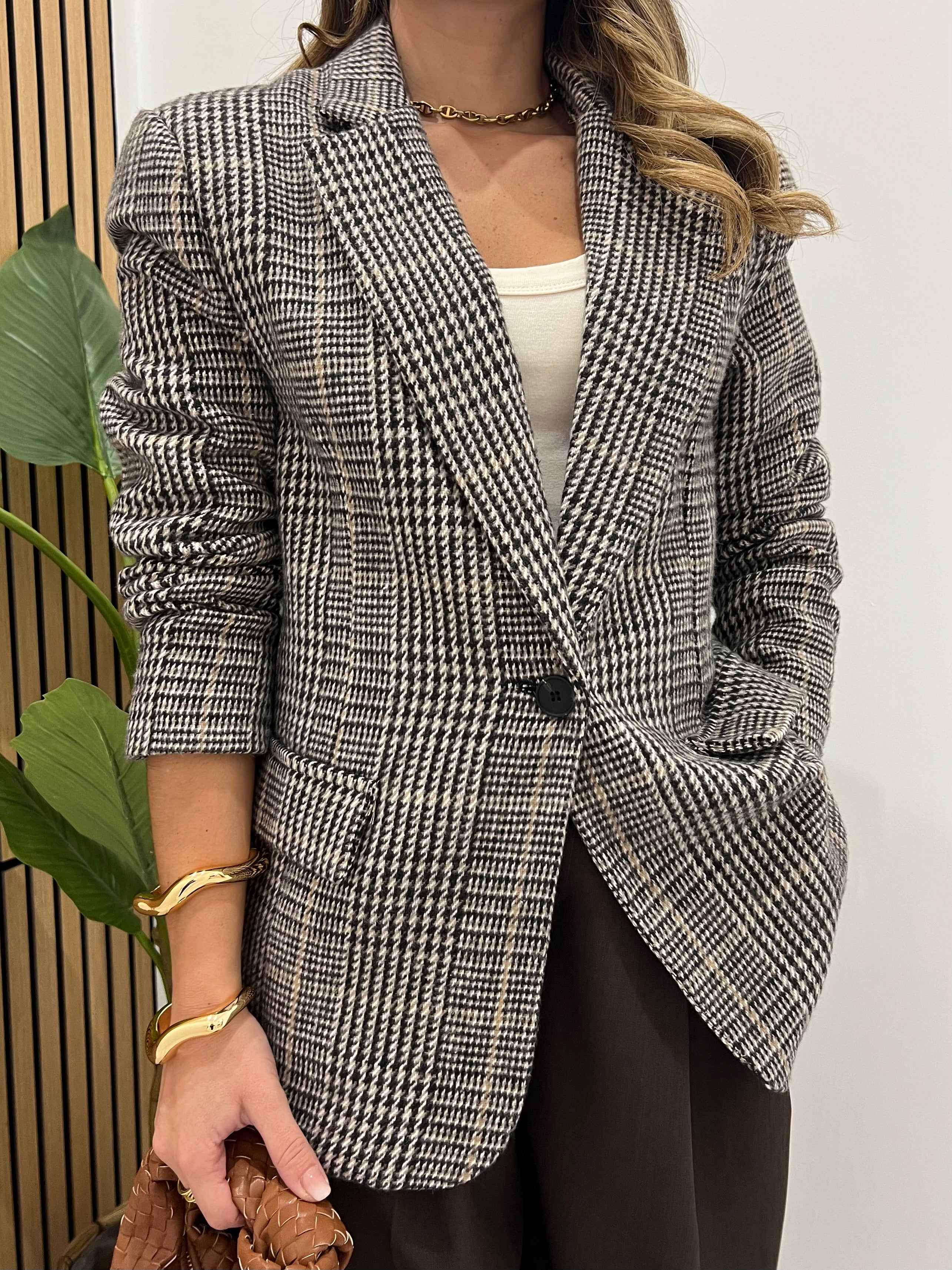BLAZER IN LANA MARRONE