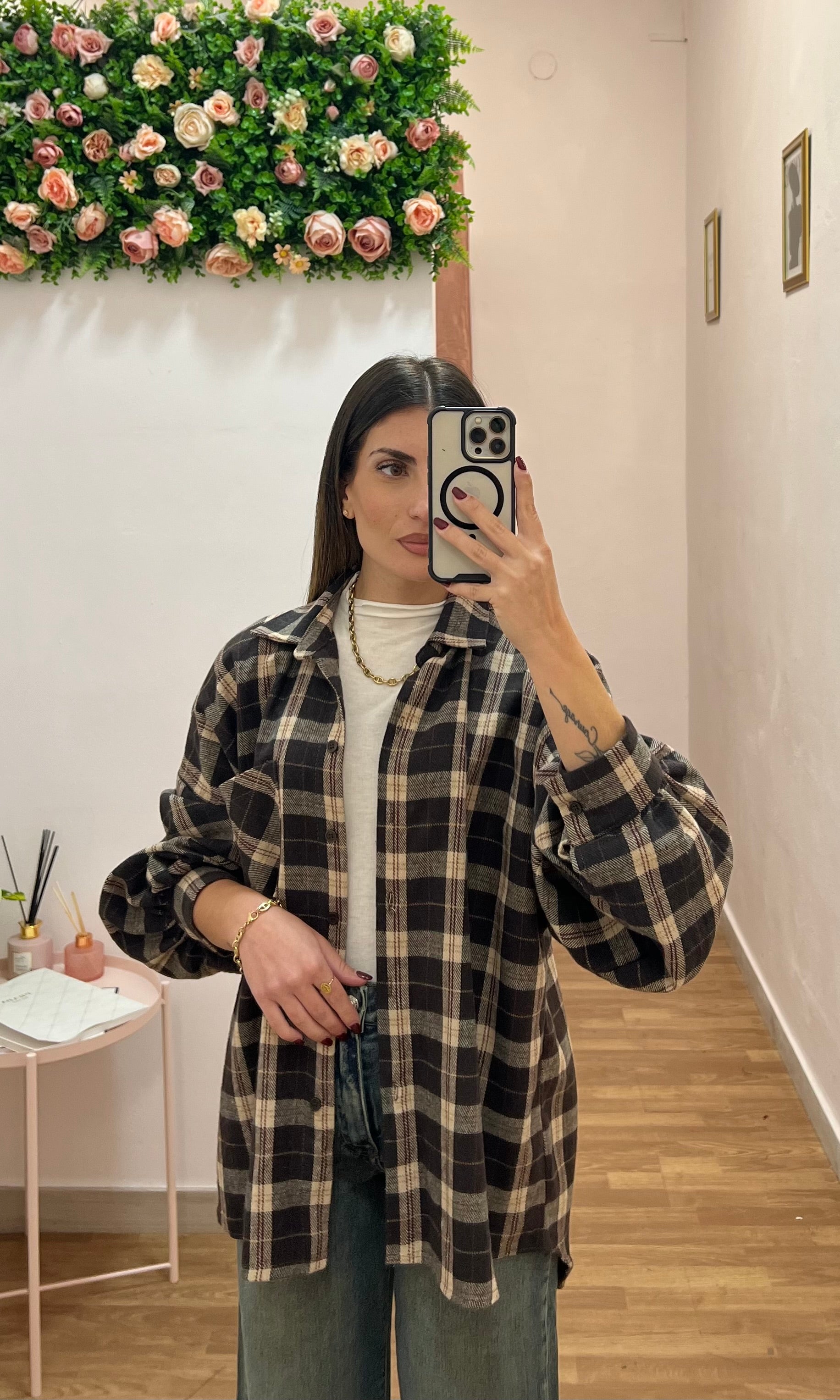 Camicia Quadri Brown