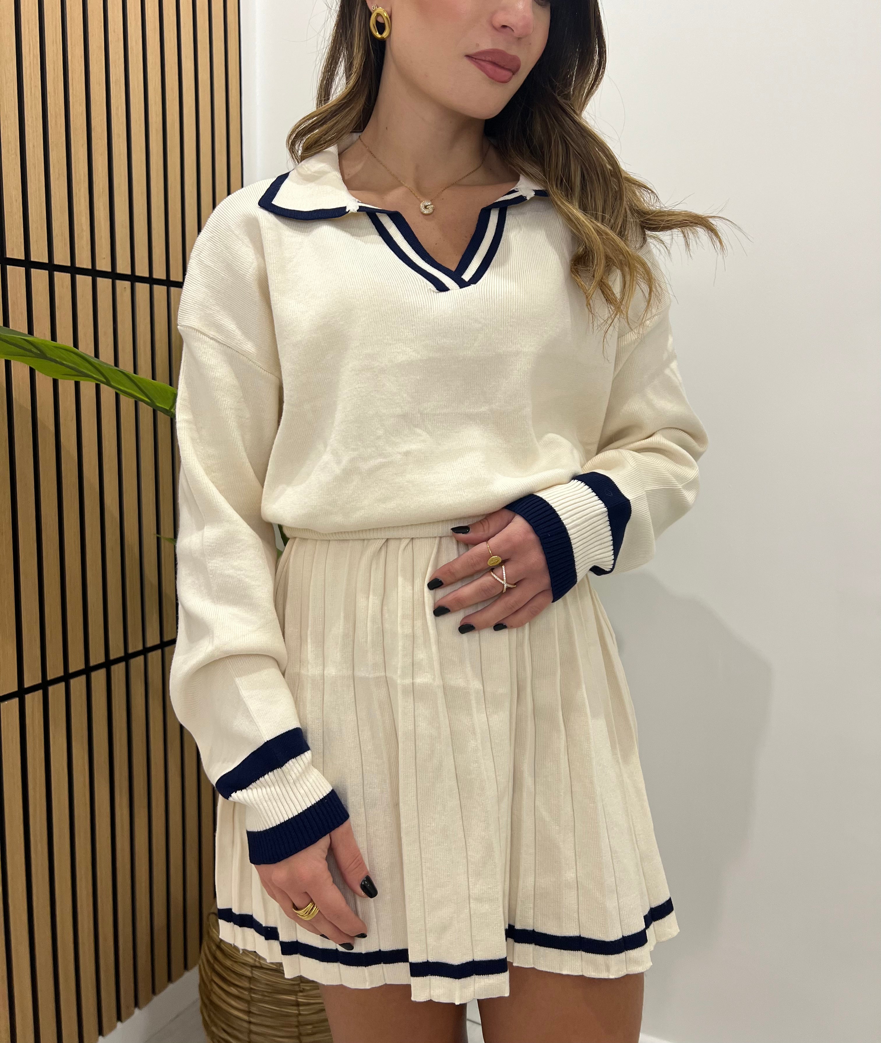 COORDINATO CON GONNA BIANCO