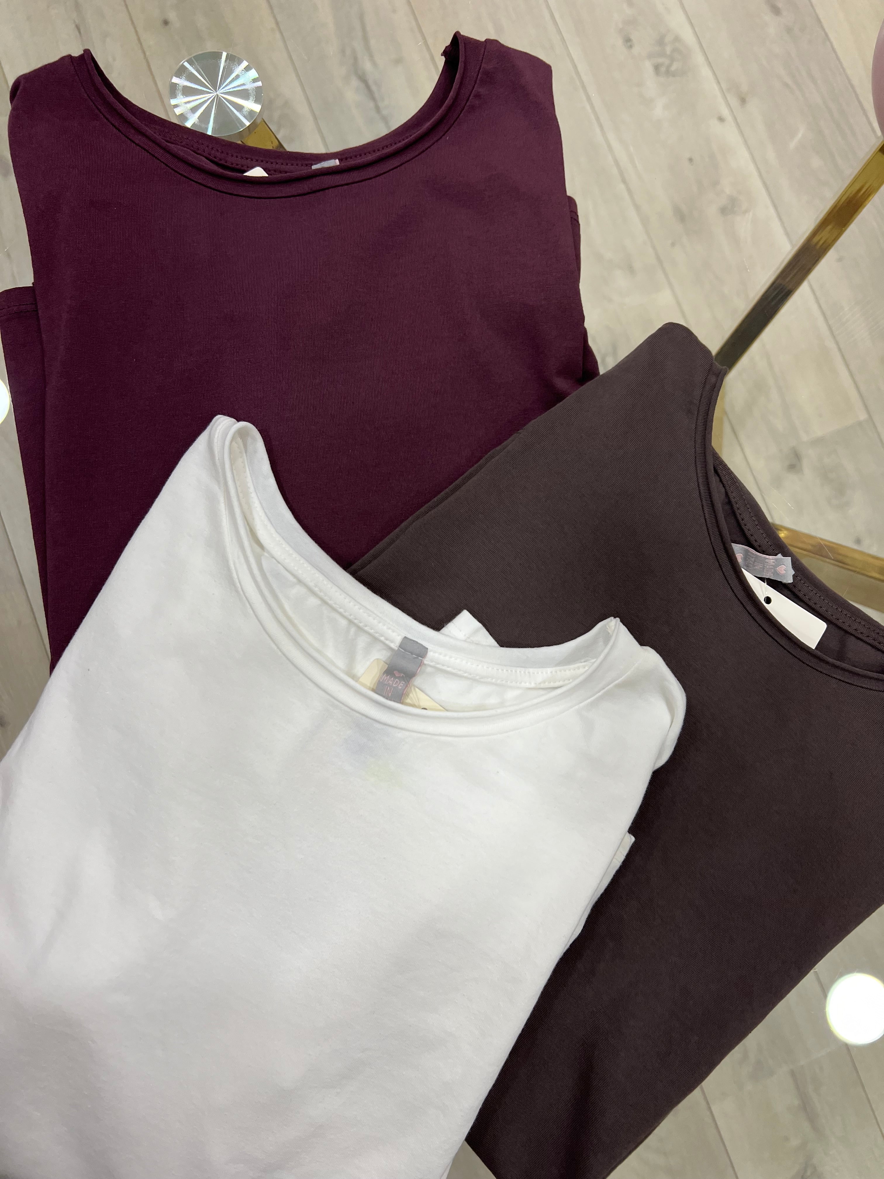 Maglia basic in cotone da donna