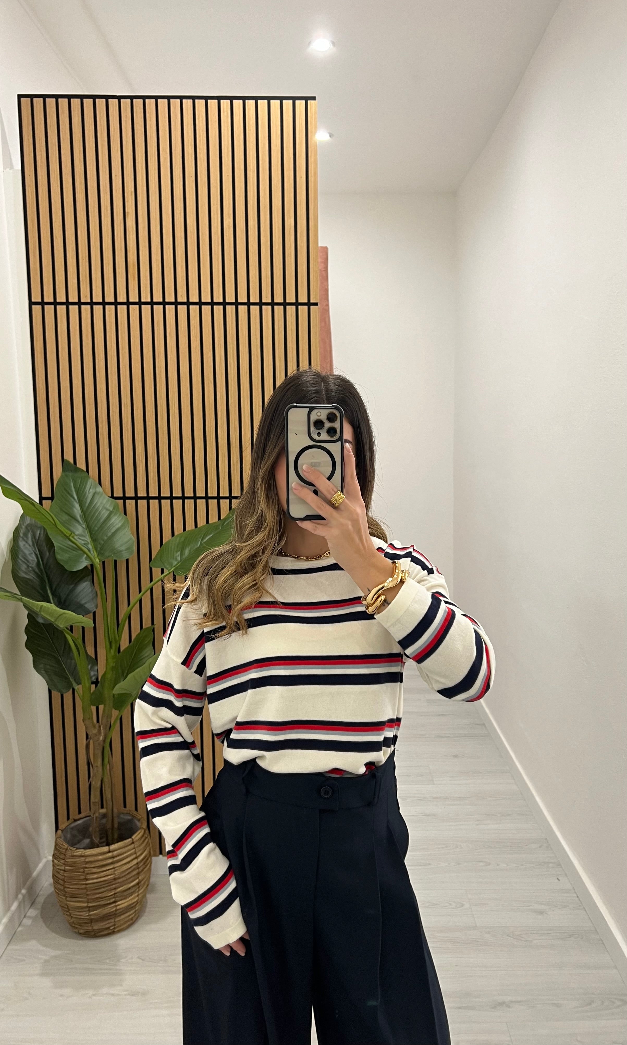 PULL A RIGHE DOPPIE BIANCO