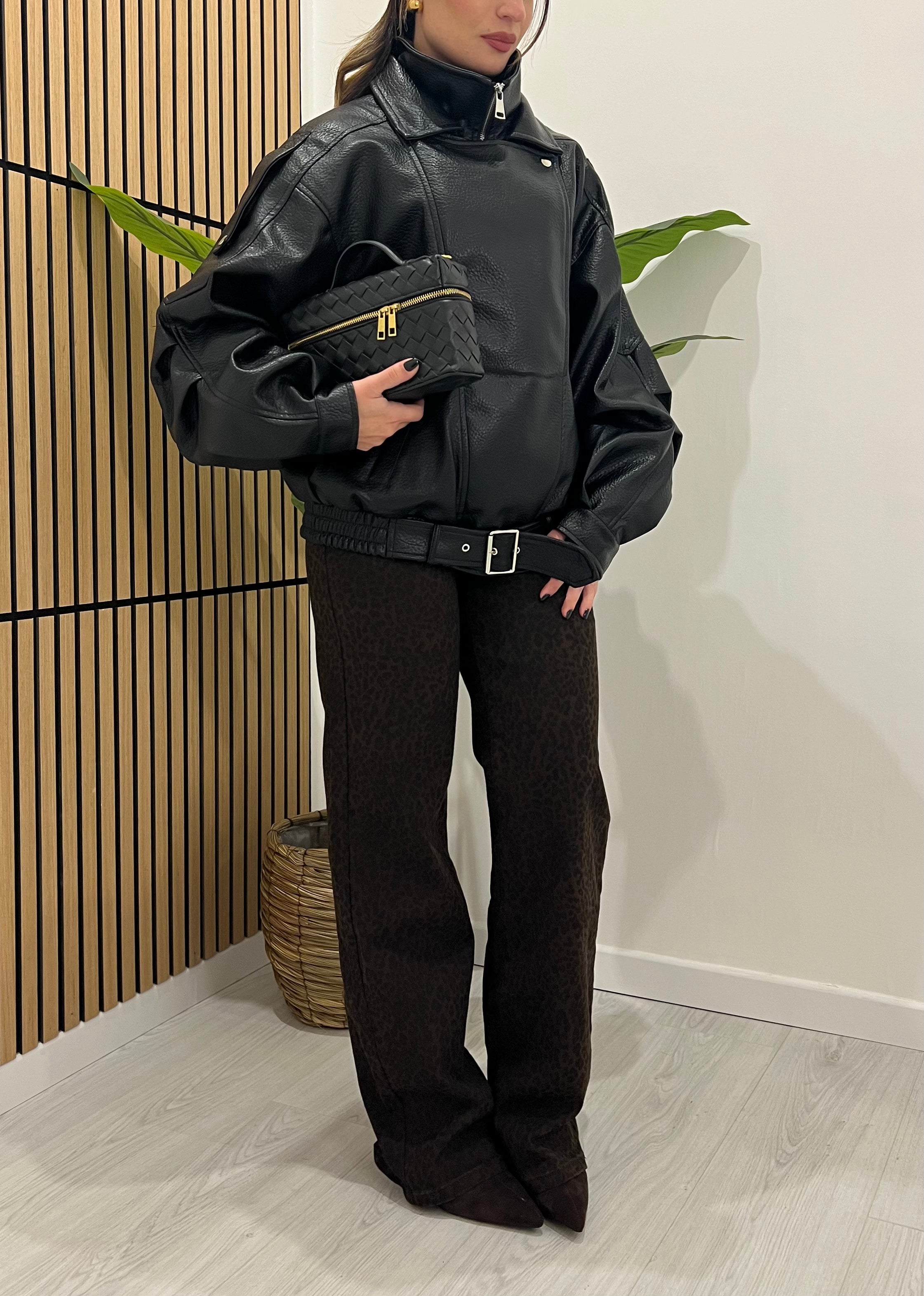 BIKER COLLO ALTO NERO