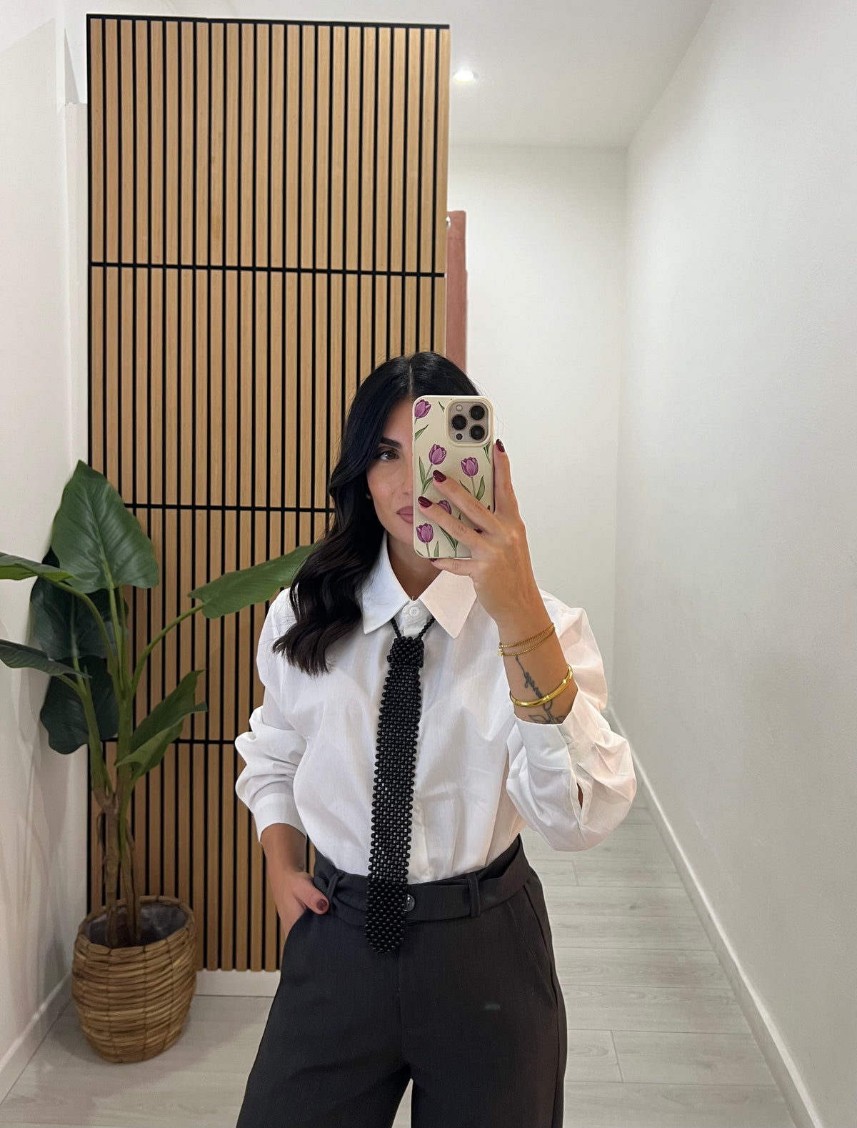 CAMICIA CRAVATTA PERLE