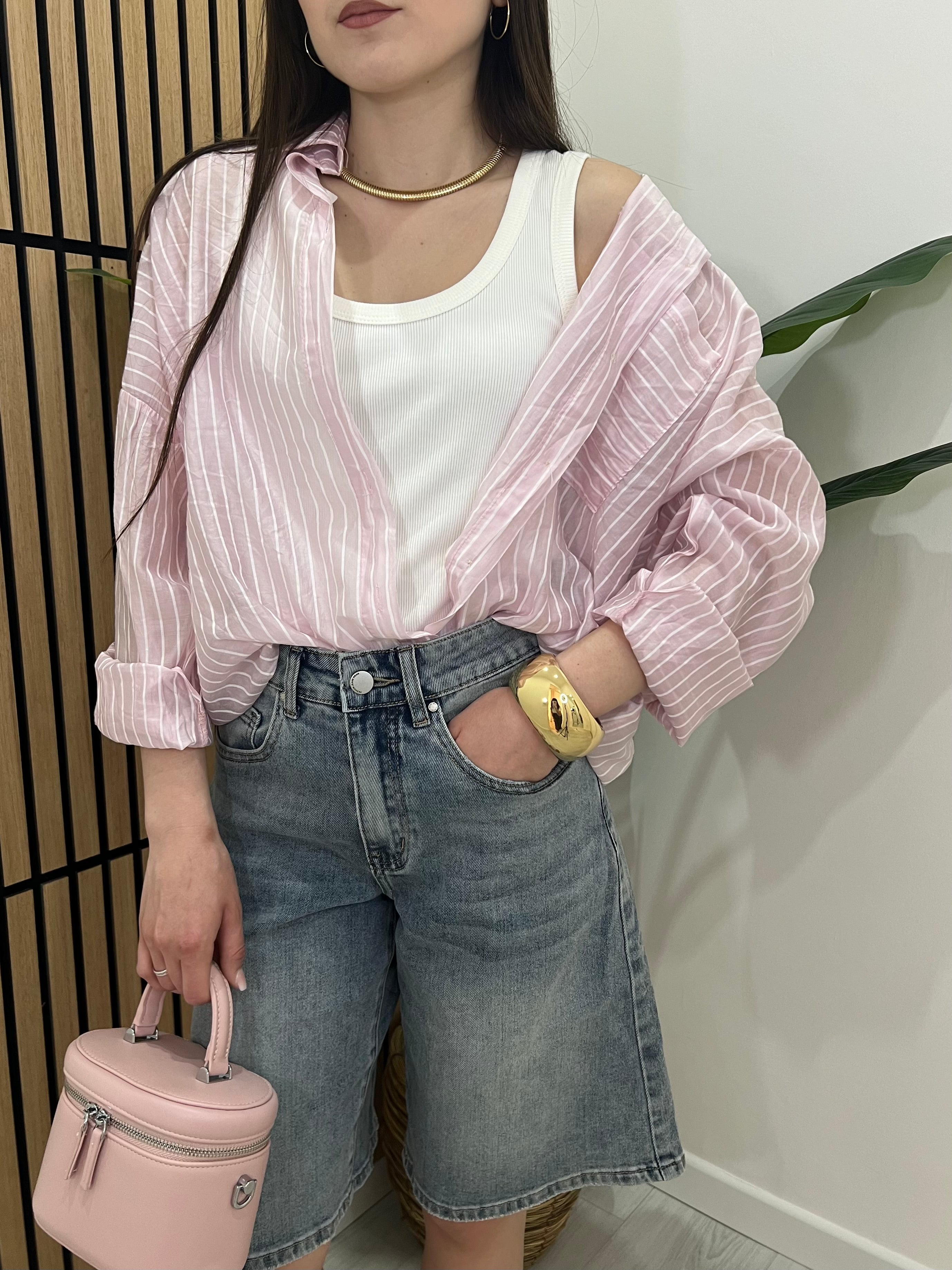 CAMICIA VELO RIGHE