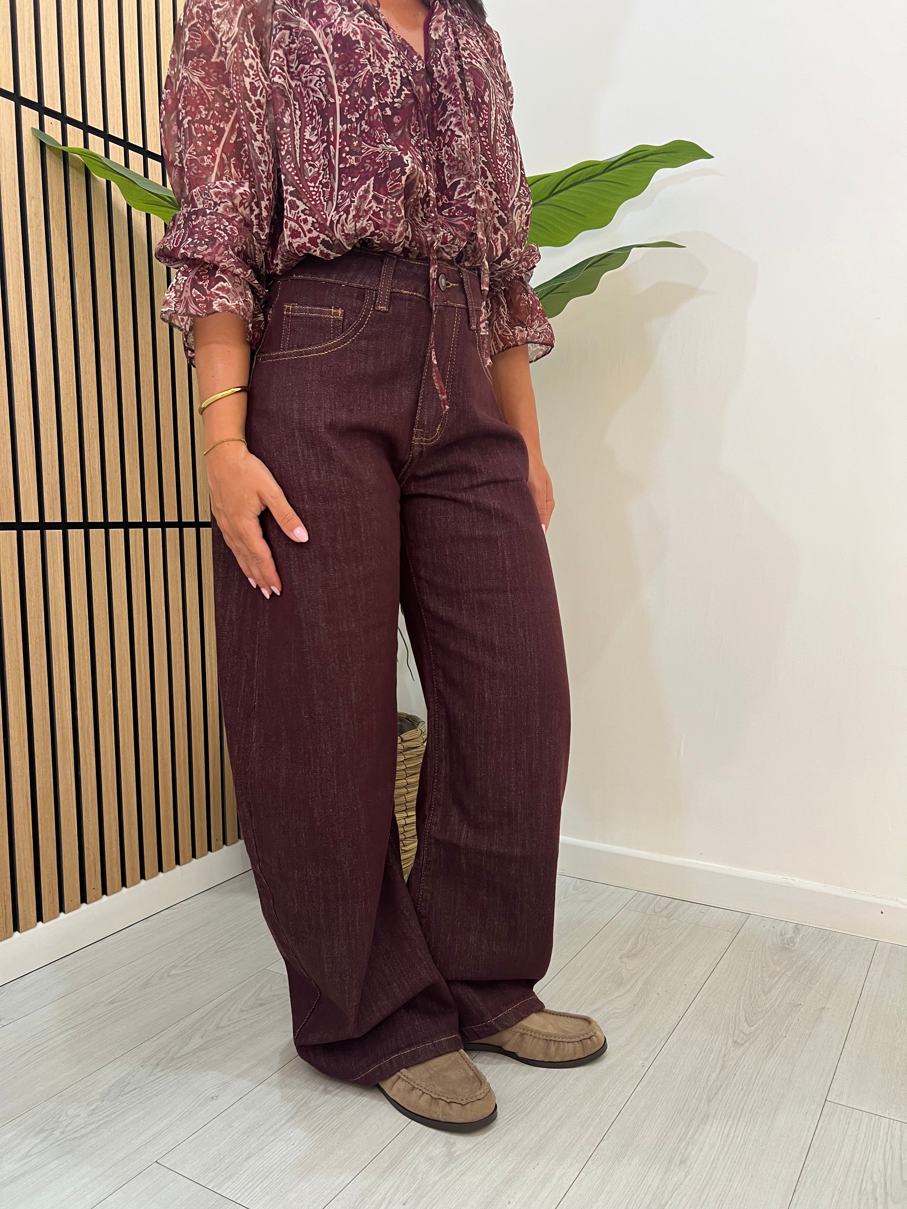 JEANS BURGUNDY