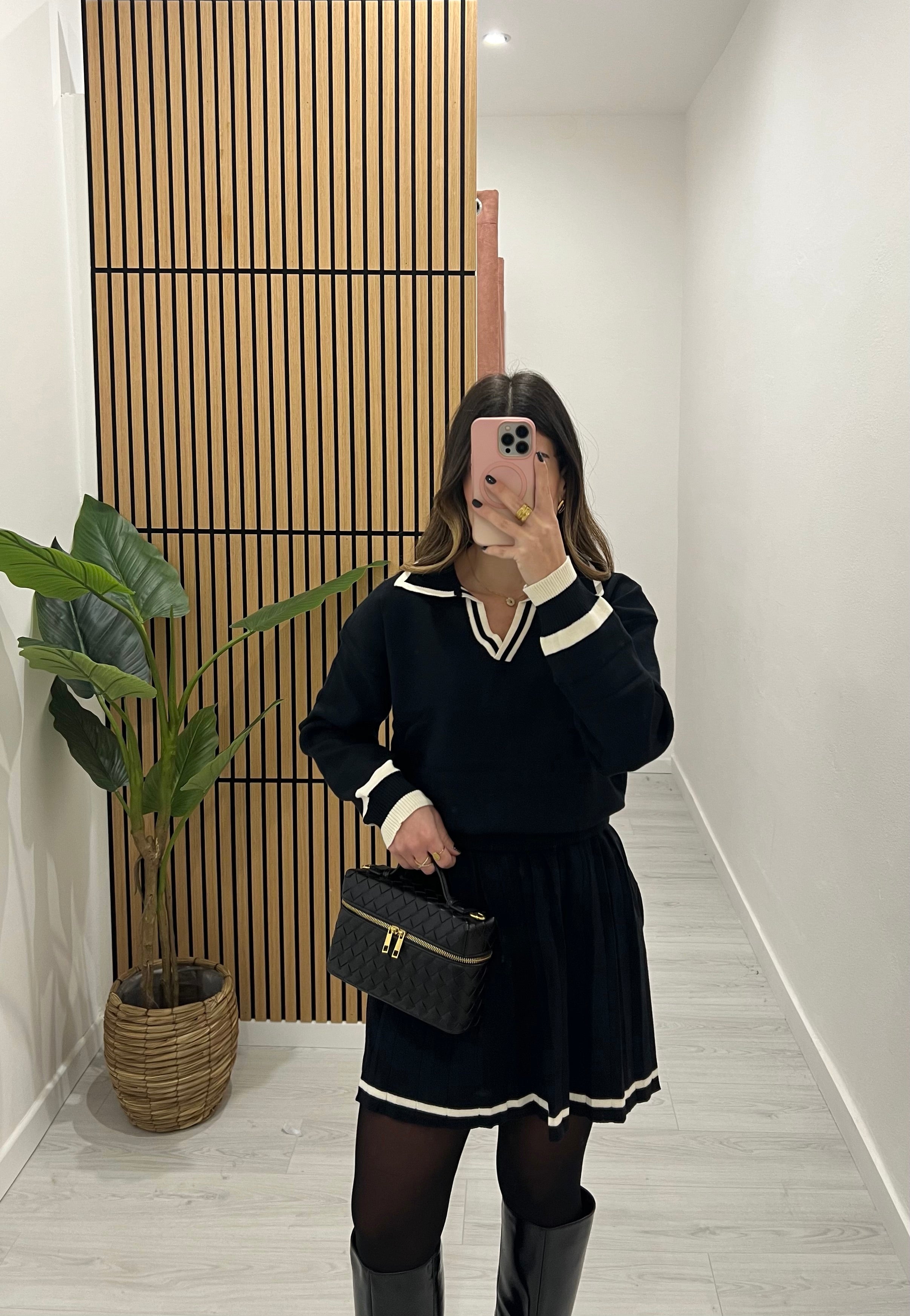 COORDINATO CON GONNA NERO